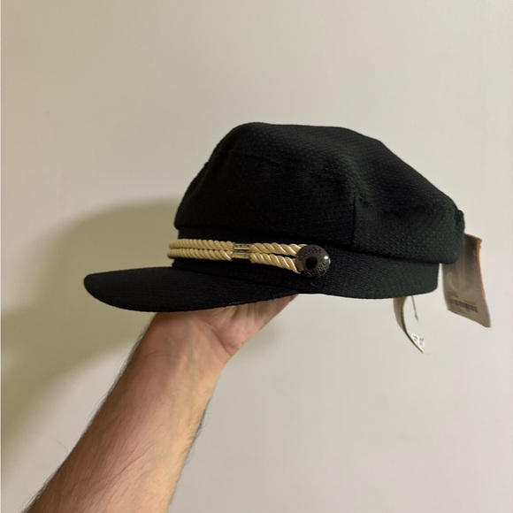 Black Sailor Cap with Gold Rope Detail - Picture 6 of 8